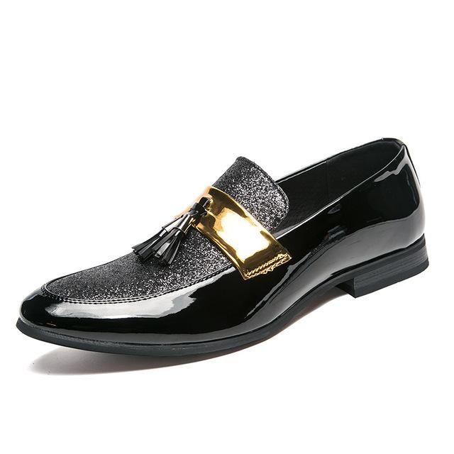 British Style Slip-On Pointed Toe Leather Shoes