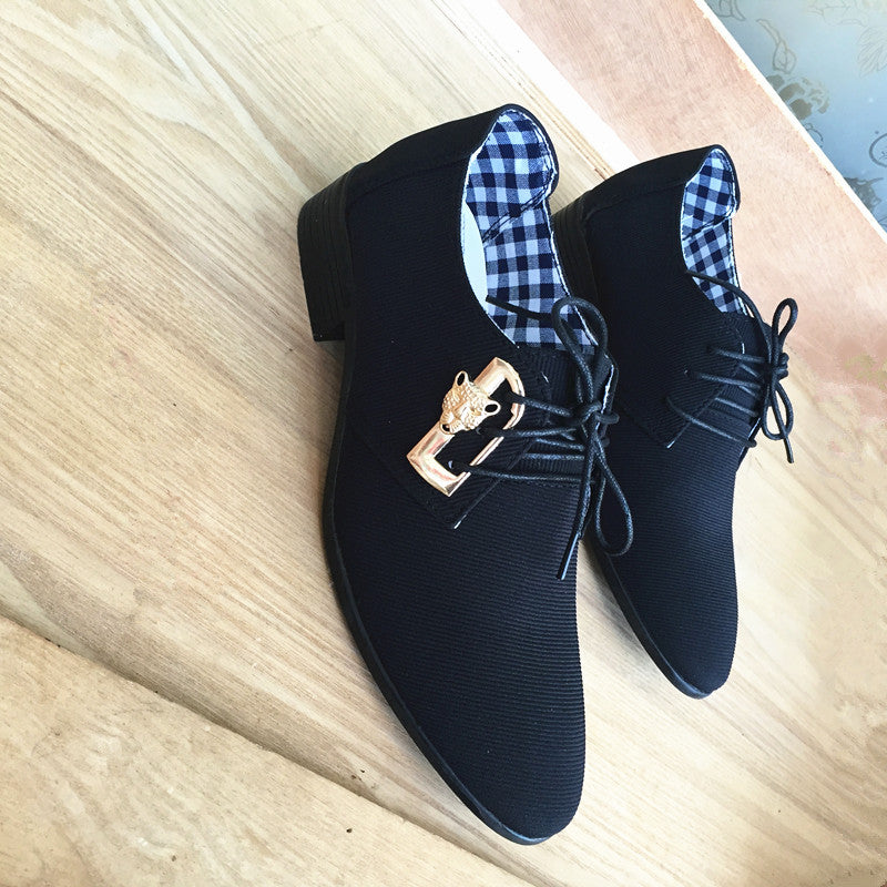 Men's Breathable Fabric Pointed Toe Dress Shoes
