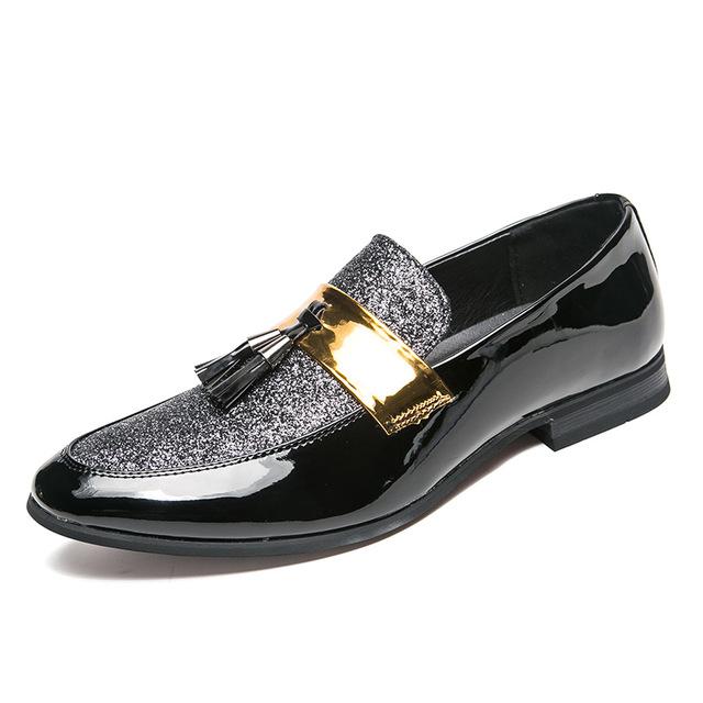 British Style Slip-On Pointed Toe Leather Shoes