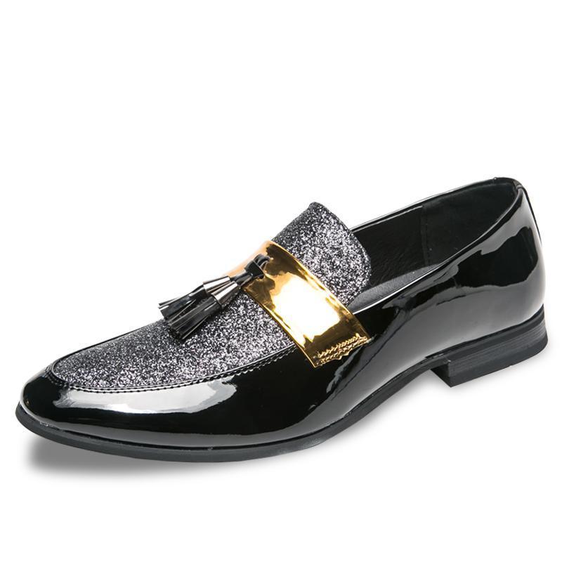 British Style Slip-On Pointed Toe Leather Shoes