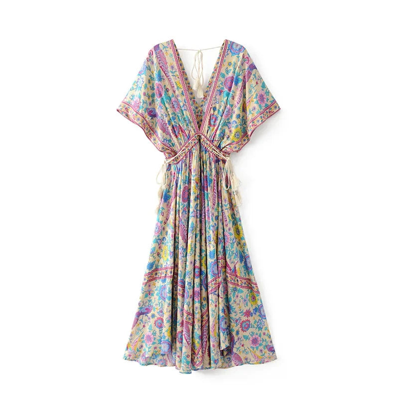 Boho Queens Women Peacock Floral