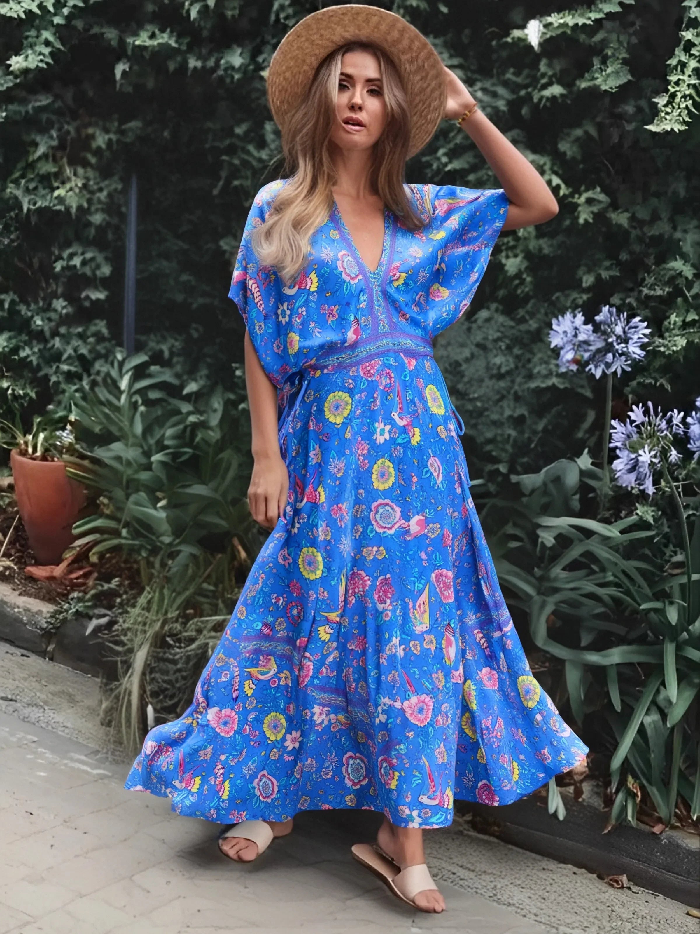 Boho Queens Women Peacock Floral