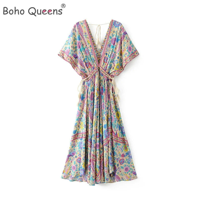 Boho Queens Women Peacock Floral