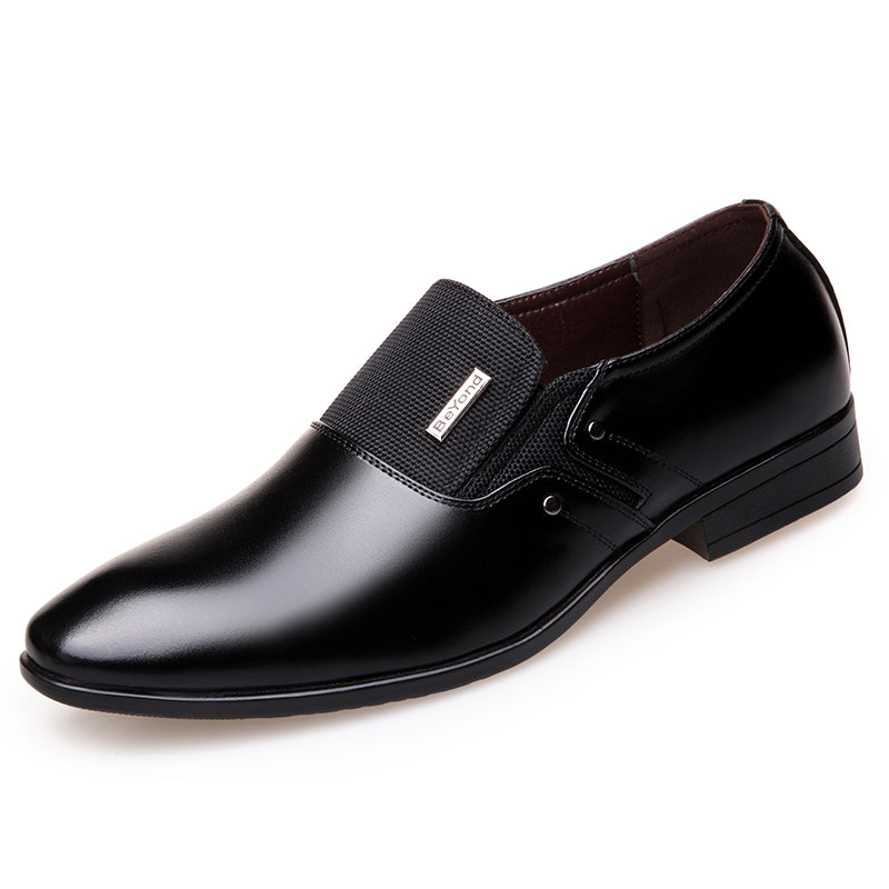 Men's Casual Leather Shoes, Pointed Business Footwear