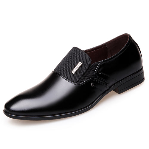Men's Casual Leather Shoes, Pointed Business Footwear