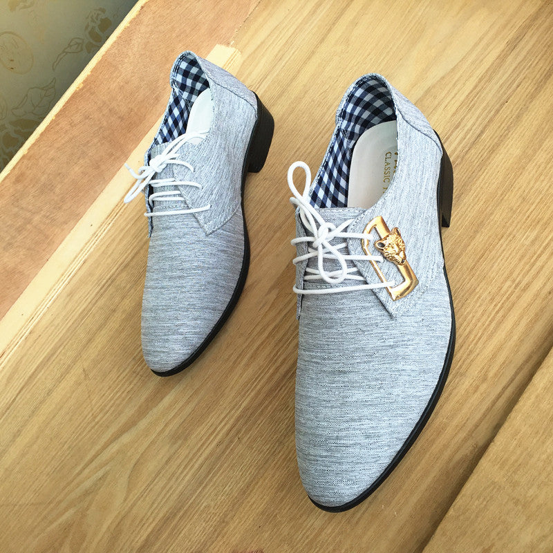 Men's Breathable Fabric Pointed Toe Dress Shoes