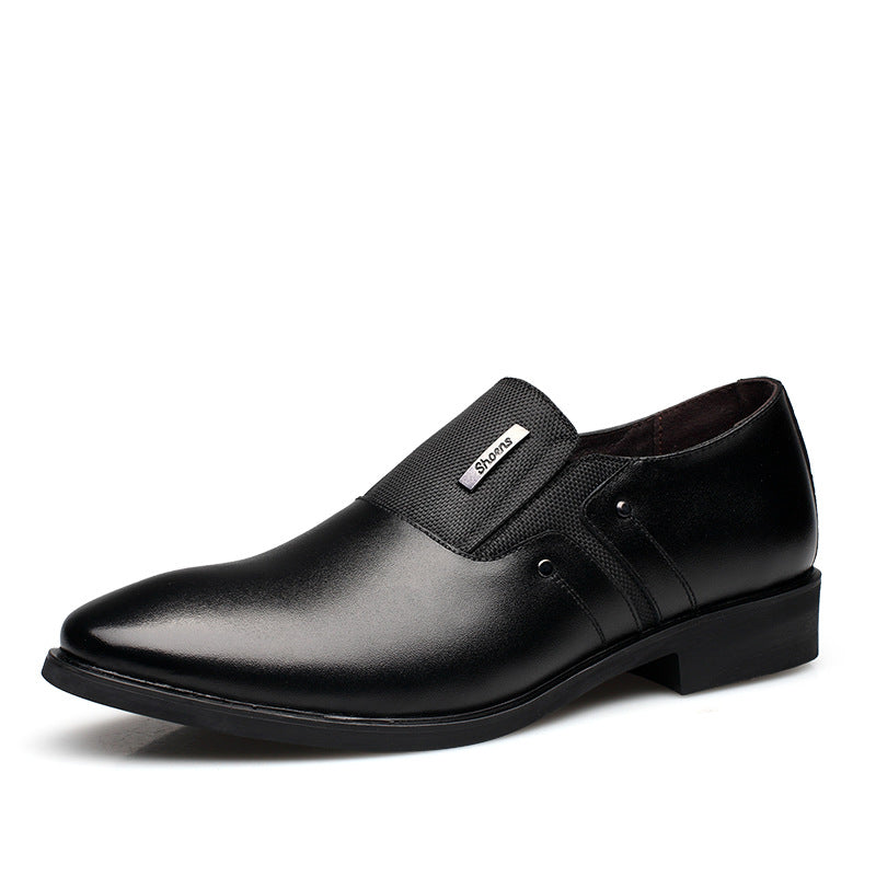 Men's Casual Leather Shoes, Pointed Business Footwear